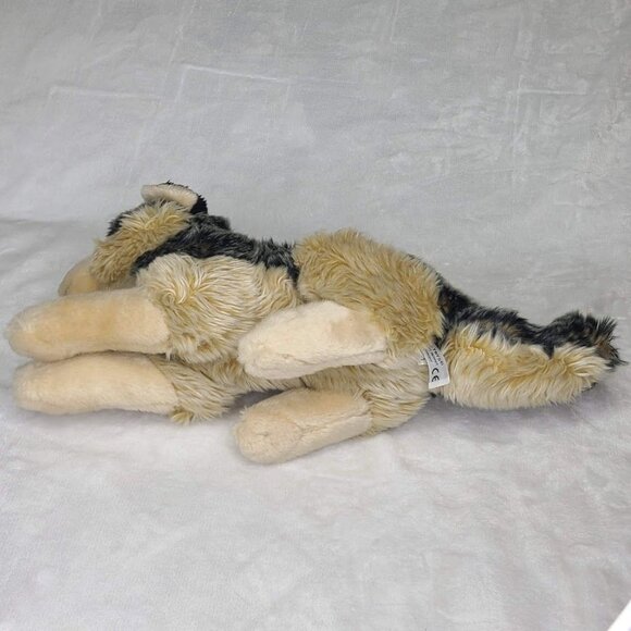 Uni Toys Gray Wolf Laying Down 12" Plush Realistic Stuffed Animal Dog Germany - Picture 8 of 11